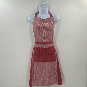 Sur La Table Red and White Stripe Logo Apron